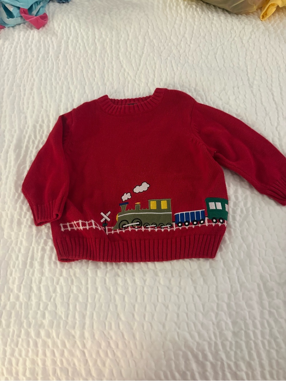 J. Khaki Red Kids' Train Knit Sweater